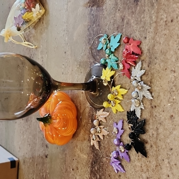 Hand Crafted Other - Handmade Fall wineglass charms